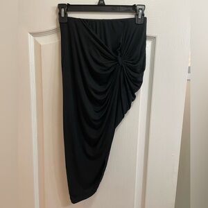 Charlotte Russe Black Asymmetrical Knot Skirt. Size XS.